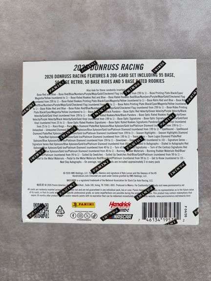 2026 Donruss NASCAR Racing Hobby Box 3 Autographs/Memorabilia