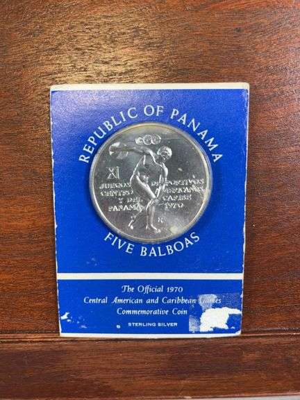 1970 Panama Silver 5 Balboa BU