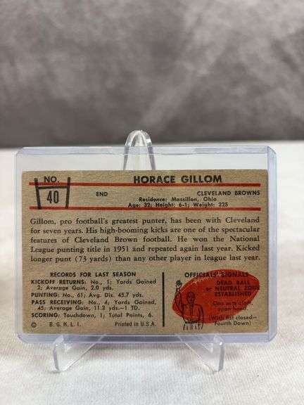 Cleveland Browns 1953 Bowman lot: Marion Motley, Ratterman, Doug Jones