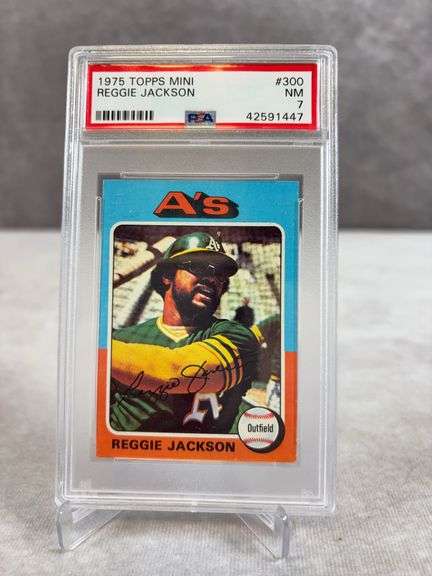 Reggie Jackson 1975 Topps Mini #300 PSA 7