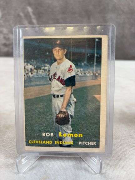 1957 Topps Indians: Early Wynn, Lemon, Garcia, Score, all pitchers