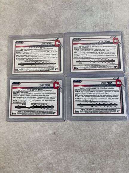 Jose Tena Bowman Rookie Chrome signed lot of 7