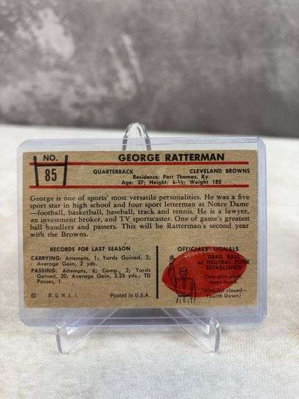Cleveland Browns 1953 Bowman lot: Marion Motley, Ratterman, Doug Jones
