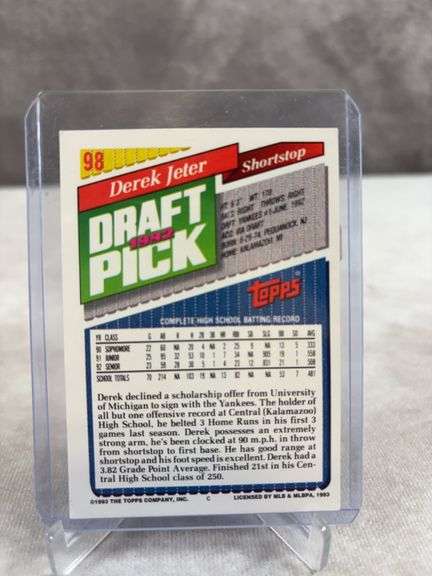 Derek Jeter Topps Gold card (Rookie) plus Front Row Rookie