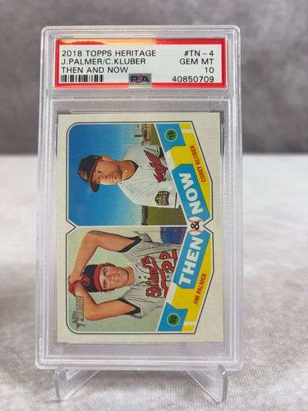 Jim Palmer & Corey Kluber 2018 Topps Heritage PSA 10
