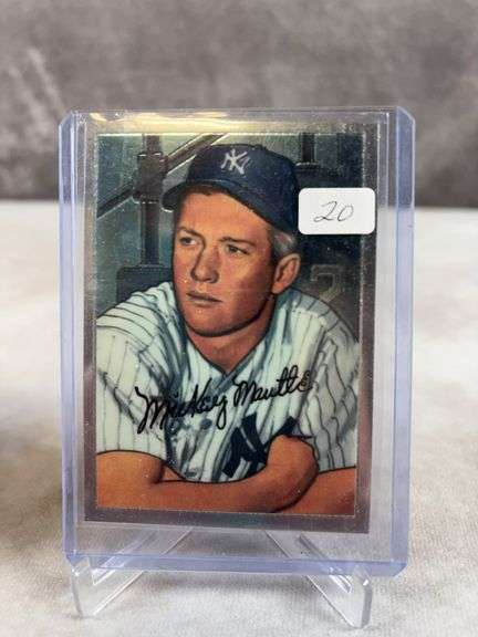 Mickey Mantle lot of 4, Bowman Chrome, Topps Gold & special gold card