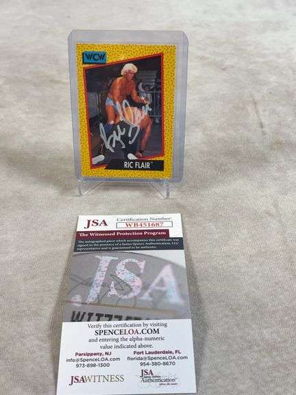 Ric Flair JSA Auto on card