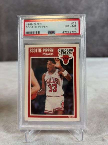 1989 Fleer Scottie Pipen PSA 8
