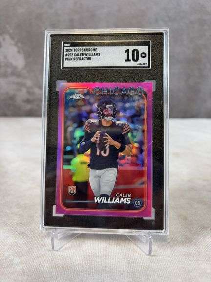 2024 Topps Chrome Caleb Williams Pink Refractor SGC 10