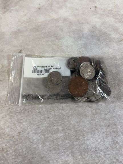 47 Buffalo Nickels, 5 Steel Cents, 4 Large Cents, And 2 V Nickels