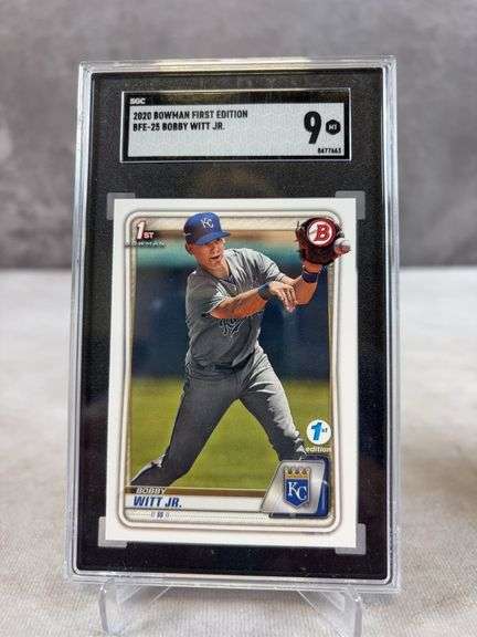 2020 Bowman Bobby Witt Jr 1st edition SGC 9
