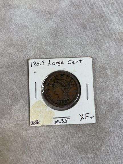 1853 Large Cent XF