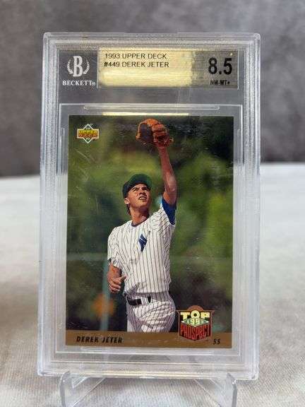 1990 UD #449 Derek Jeter Top Prosepcts BGS 8.5