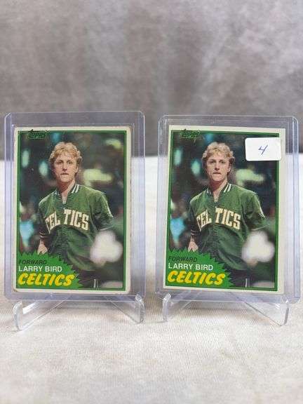 2x 1980-81 Larry Bird 2nd year Topps
