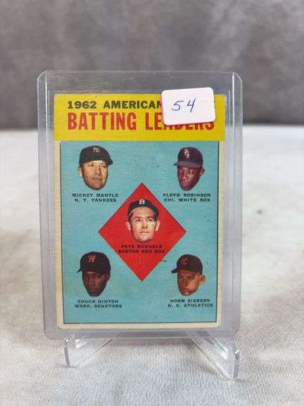 1962 Topps Mickey Mantle Batting leaders