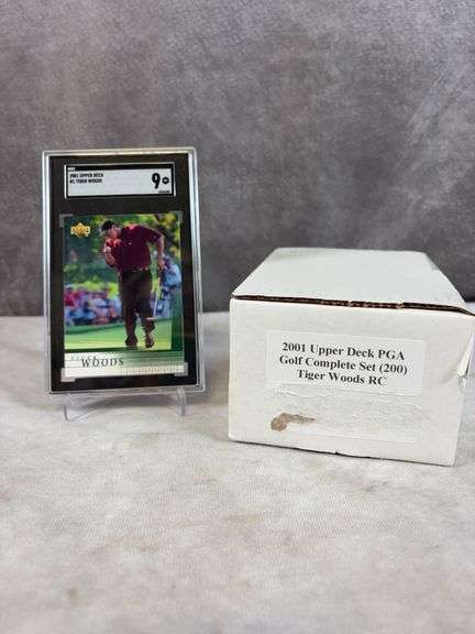 2001 UD Golf Complete Set & Tiger Woods RC SGC 9