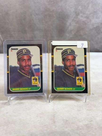 2x 1987 Donruss Barry Bonds RC