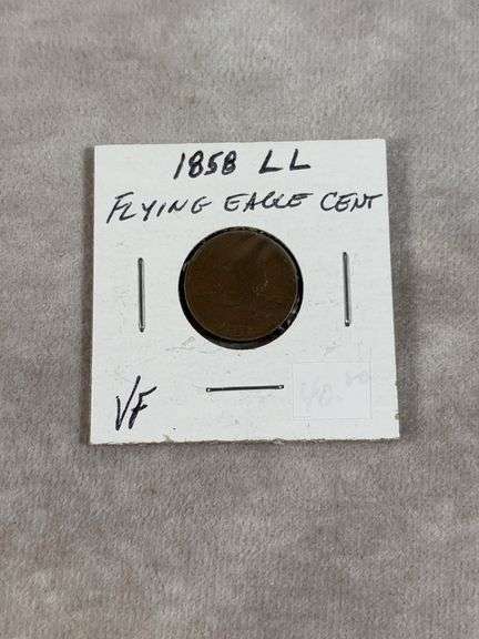 1858 LL Flying Eagle Cent F