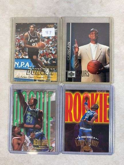 2x Kevin Garrett RC Lot & 2x Tim Duncan RC Lot