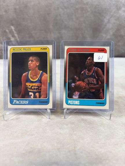 1988 Fleer Dennis Rodman RC & 1988 Fleer Reggie Miller RC