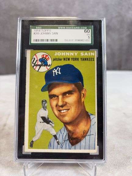 1954 Topps Johnny Sain SGC 5