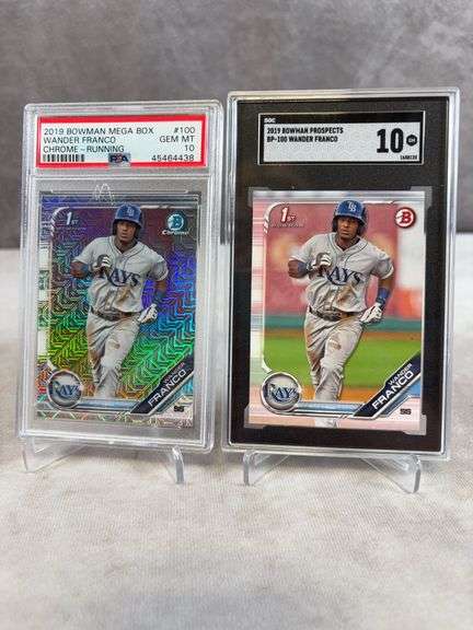 2019 Bowman Chrome Wander Franco - Running PSA 10 & Bowman Prospects SGC 10