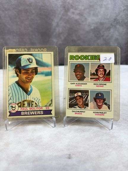 1977 Topps Dale Murphy RC # 476 & 1978 Topps Paul Molitor
