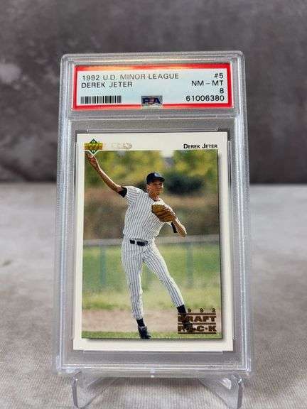 1992 UD Minor League Derek Jeter PSA 8