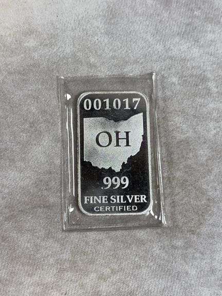 Ohio 1 Oz. .999 Silver Bar