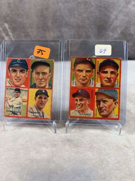 1935 Goudey Mel Harder and Earl Averill