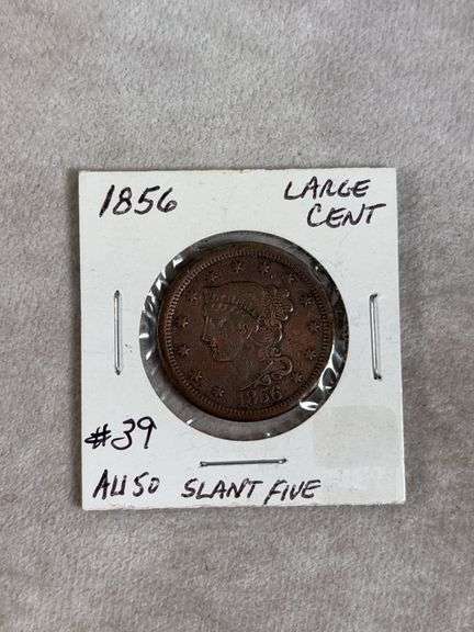 1856 Large Cent AU