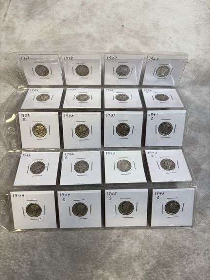 Lot Of 20 Mercury Dimes