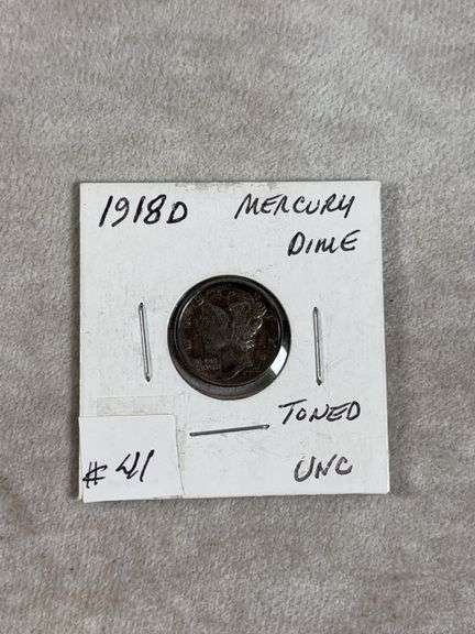 1918D Mercury Dime UNC