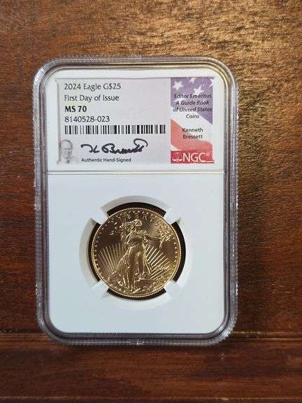 2024 $25. 1/2-OZ. GOLD EAGLE NGC MS70 MIKE CASTLE SIGNATURE