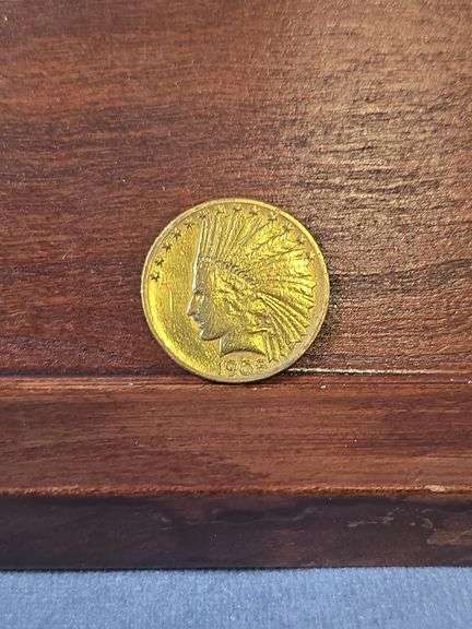 1908D $10. INDIAN HEAD GOLD PIECE AU