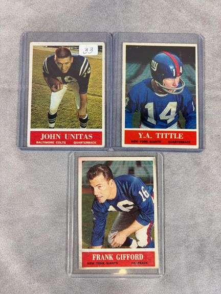 1964 Philadelphia Star lot: Unitas, Tittle, Gifford