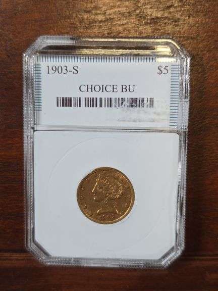 1903S $5. LIBERTY HEAD GOLD AU