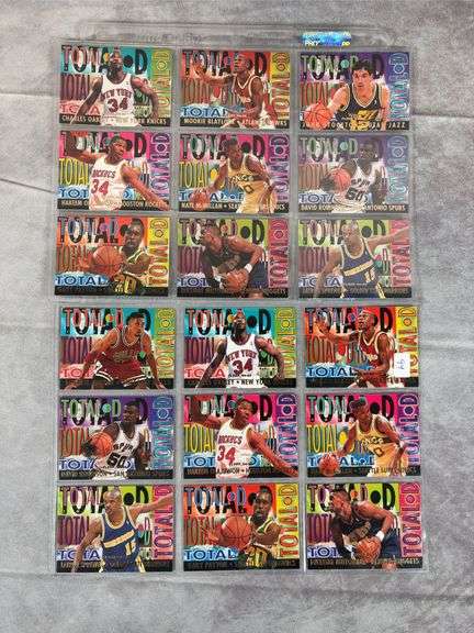 18 Card- Fleer Total D- Insert Set Lot- Olajuwon, Robinson, Rodman