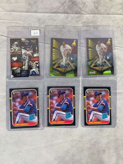 6 Card- Greg Maddux Lot- W/ Rookie Cards and Inserts