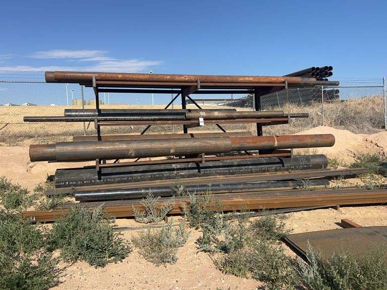 Metal rack w/ misc pipes - tubing & metal