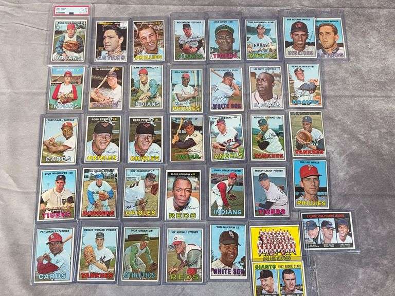 1967 Topps baseball, 36 cards, no duplicates, plus Duke Sims, PSA/EX MT