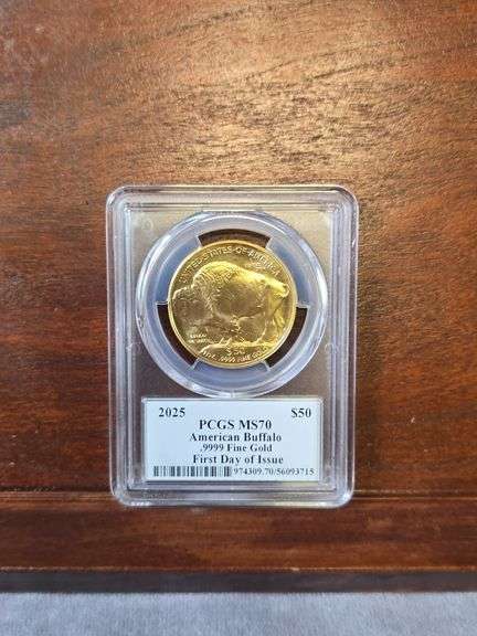 2025 $50. GOLD BUFFALO PCGS MS70 DAVID HALL SIGNATURE