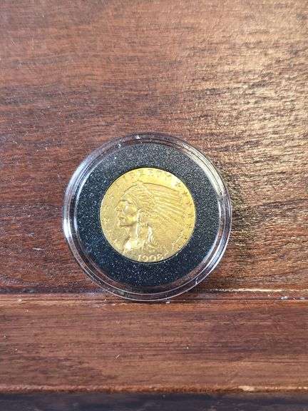1908 $2.50 INDIAN HEAD GOLD PIECE UNC
