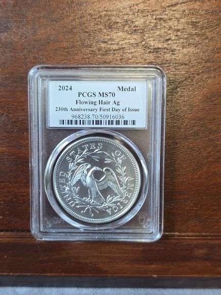 2024 FLOWING HAIR 230TH ANNIVERSARY MEDAL PCGS MS70 DAVID HALL SIGNATURE