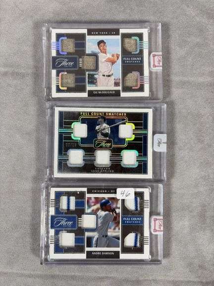 Panini full count swatches: Andre Dawson, Luke Appling, Gil McDougald