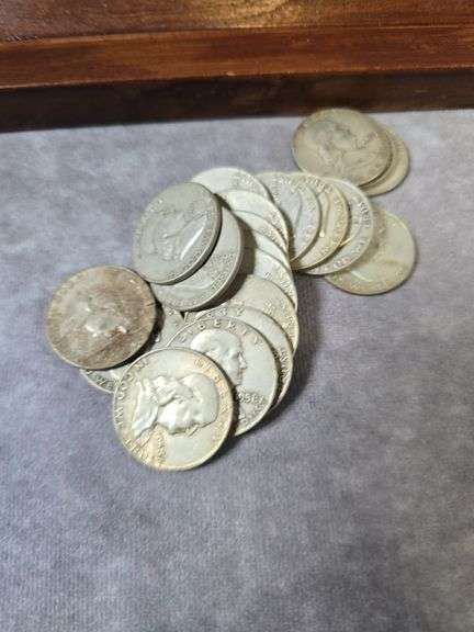 ROLL OF 20 FRANKLIN HALVES