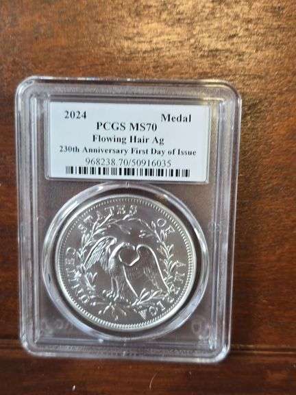2024 FLOWING HAIR 230TH. ANNIVERSARY MEDAL PCGS MS70 DAVID HALL SIGNATURE
