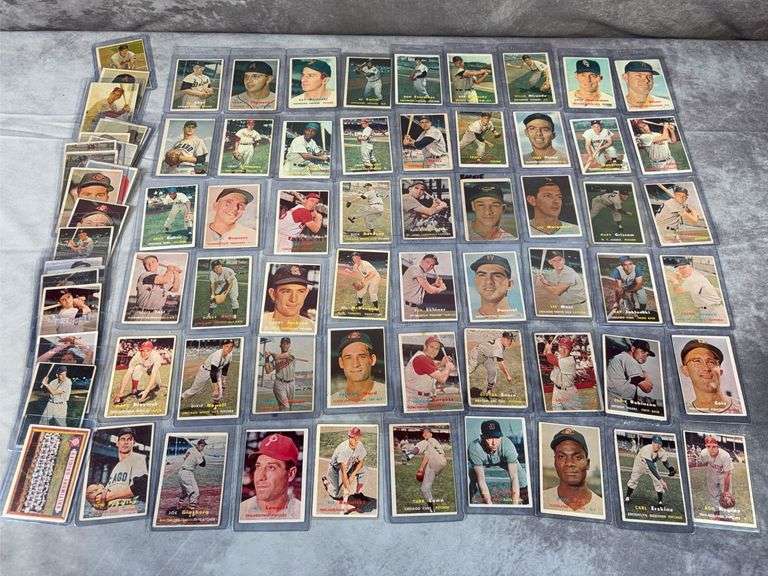 1957 Topps baseball Starter Set, 75 cards, no duplicates, in order