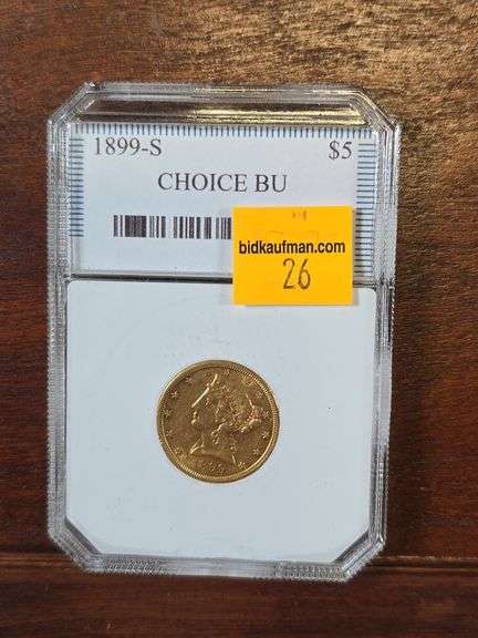 1899S $5. LIBERTY HEAD GOLD PIECE UNC
