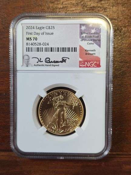 2024 $25. 1/2-OZ. GOLD EAGLE NGC MS70 MIKE CASTLE SIGNATURE